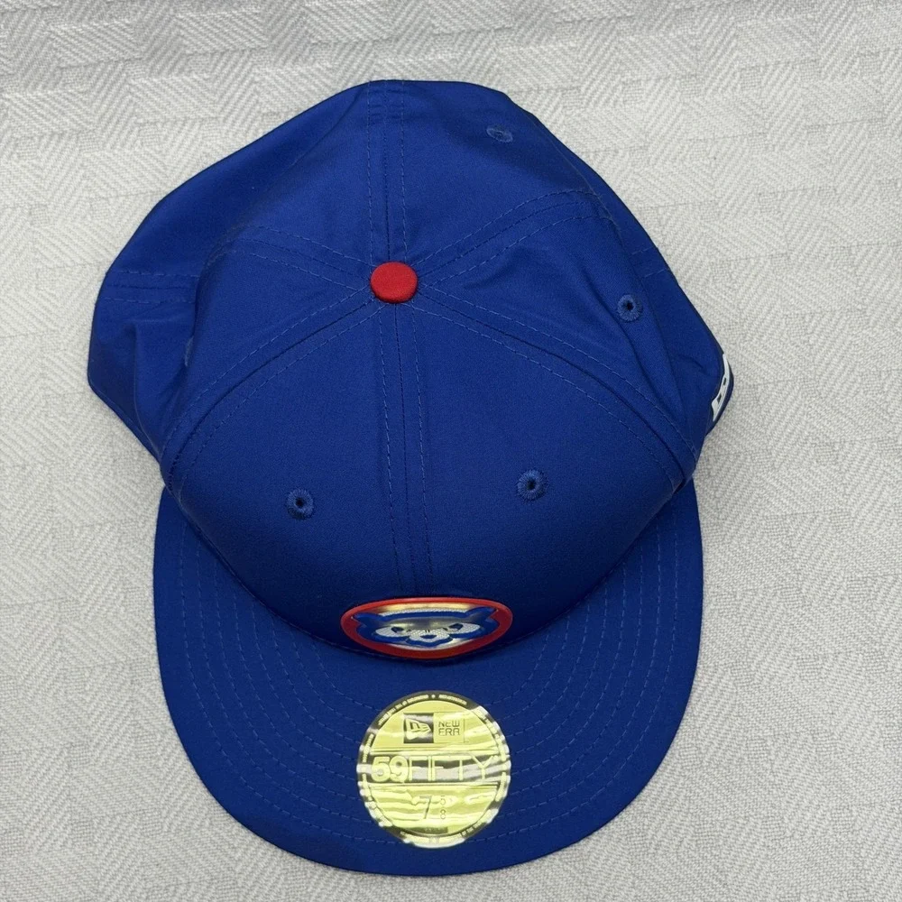 Chicago Cubs Hat Cap‎ Fitted Mens 7 5/8 Blue MLB Baseball New Era 59FIFTY